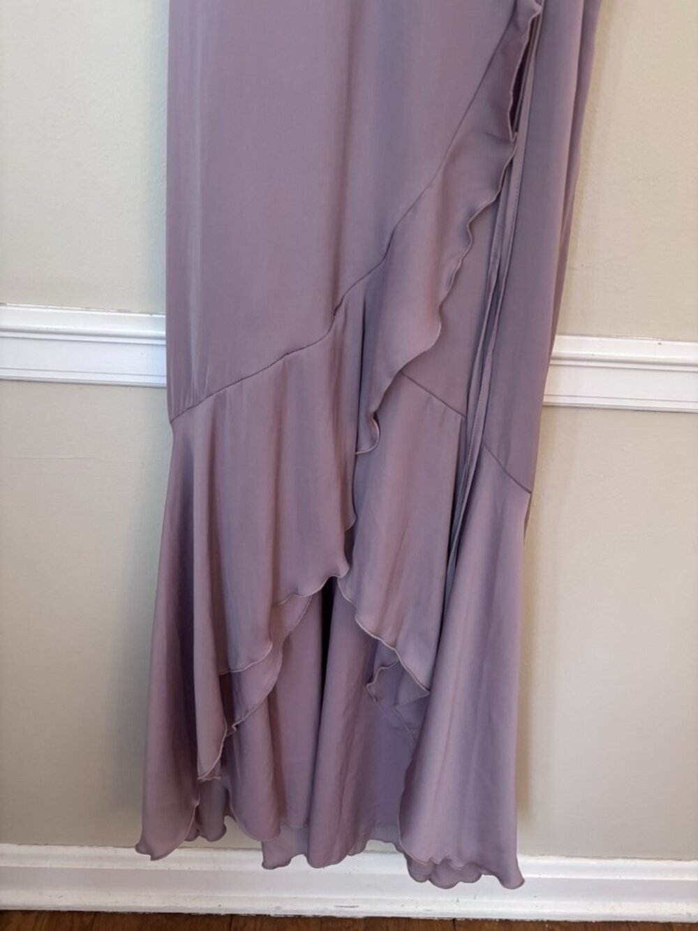 NWT Altar'd State Size Small Lavender Maxi Dress Sleeveless Ruffle Trim - Picture 3 of 7